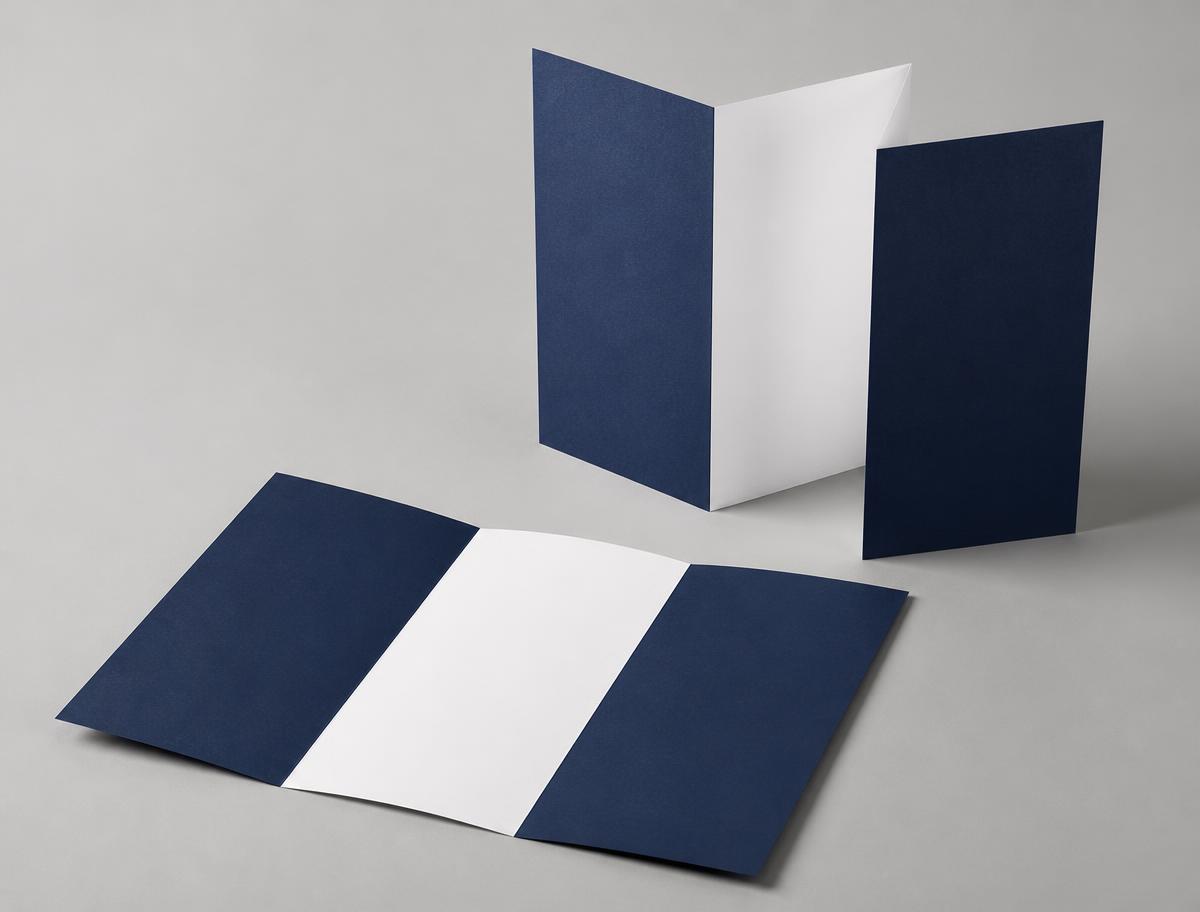 Tri-fold printed brochure shown folded and flat, produced by Khunrut Printing